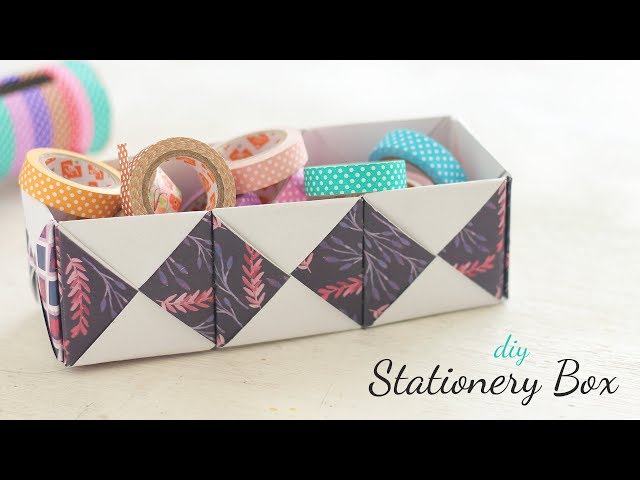 DIY Stationery Box | Desk Decor | Paper Craft