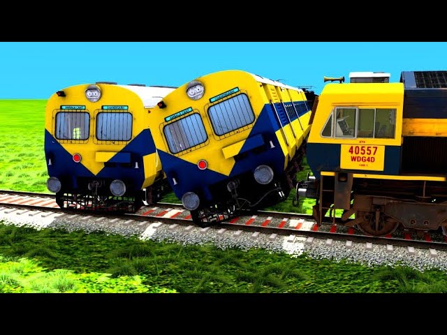 HIGHEST SPEED TRAIN BIGGEST HITS THE 2 MEMU TRAINS AT MAIN RAILWAY LINE|▶️ Train Simulator|Raikworks