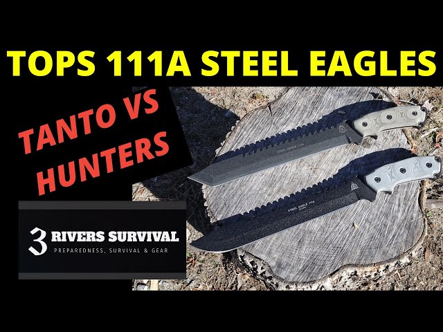 TOPS KNIVES STEEL EAGLE 111A TANTO VS HUNTERS
