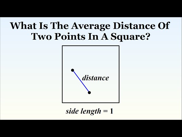 VERY HARD Puzzle: What Is The Distance Between Two Random Points In A Square?