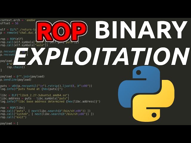 Pwntools ROP Binary Exploitation - DownUnderCTF