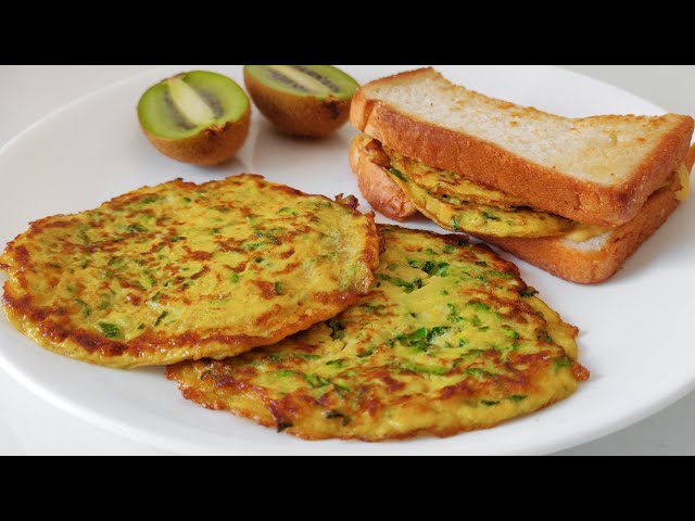 Easy Zucchini Recipes • Zucchini Omelette and Toast