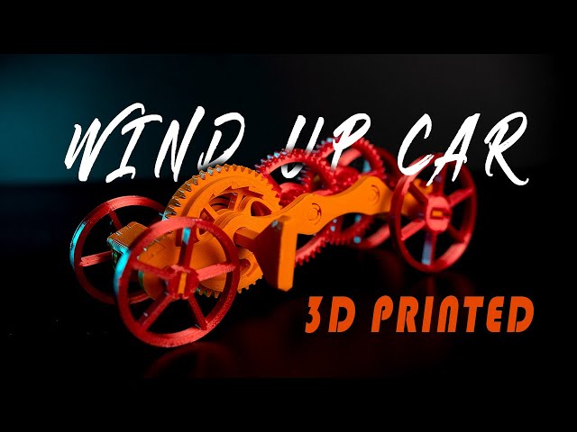 Wind up car 3D Printed #Shorts