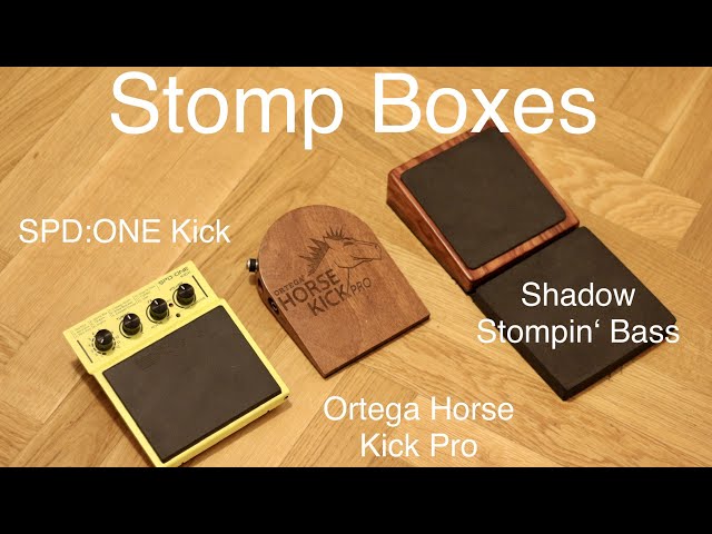 Stomp Box Review: Roland SPD:ONE Kick vs. Ortega Horse Kick Pro vs. Shadow Stompin' Bass