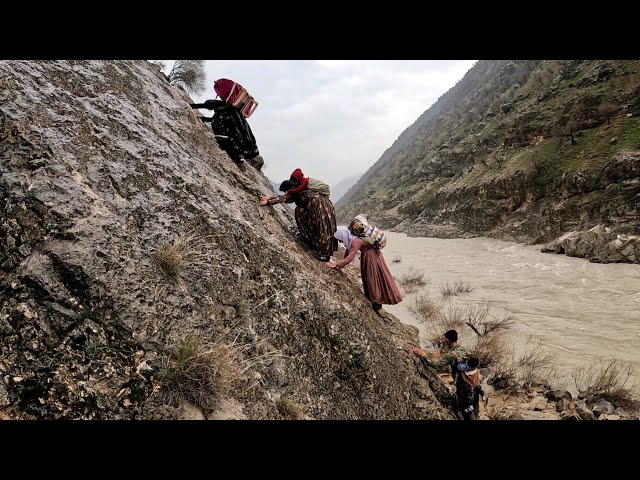 Risk for life. Iranian nomadic family