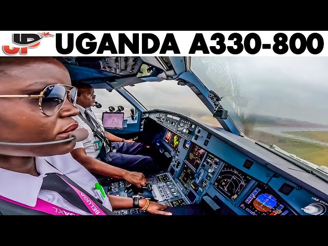 Uganda Airlines Airbus A330-800neo Cockpit to Johannesburg