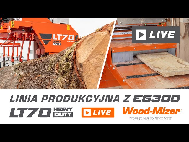 Wood-Mizer LIVE | Wydajność na wysokim poziomie: Linia produkcyjna z trakiem LT70 Heavy Duty