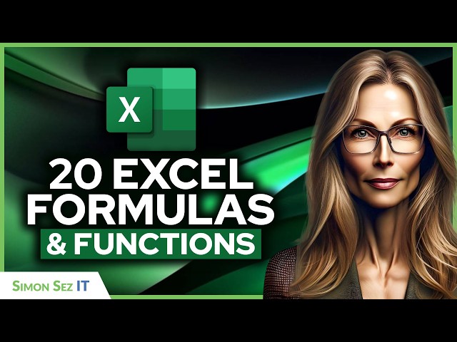 20 Excel Formulas and Functions to Master in 2024 - Excel Formulas and Functions Training Tutorial