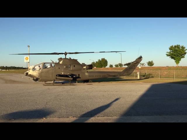 AH-1 Cobra startup and takeoff