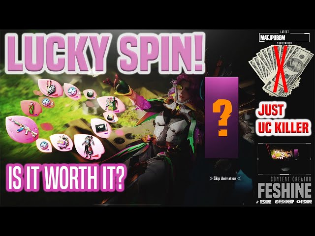 IS IT WORTH IT? LUCKY SPIN UC KILLER / INSPECT SPIN | FESHINE | PUBG MOBILE | EU SERVER | HANDCAM