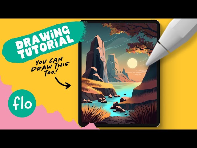 You Can Draw This Beautiful Landscape in PROCREATE - Step by Step Procreate Tutorial