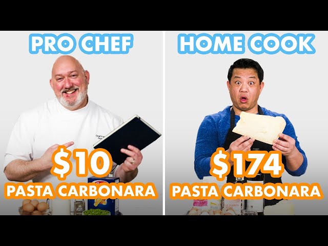 $174 vs $10 Pasta Carbonara: Pro Chef & Home Cook Swap Ingredients | Epicurious