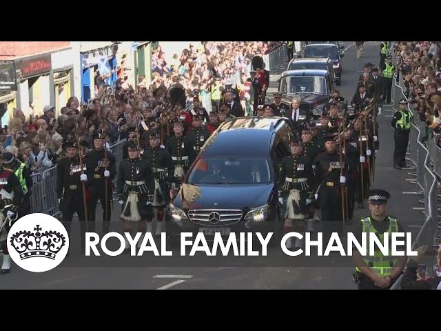 Charles III Leads Queen's Coffin Procession