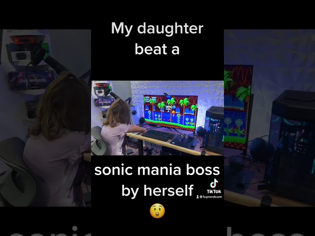 My Daughters a Gamer! #gamer #sonic