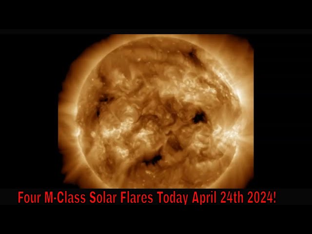 Four M-Class Solar Flares Today April 24th 2024!