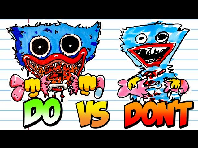 DOs & DONT's Amazing Among Us and Huggy Wuggy Drawing Compilation in One Minute Challenge !
