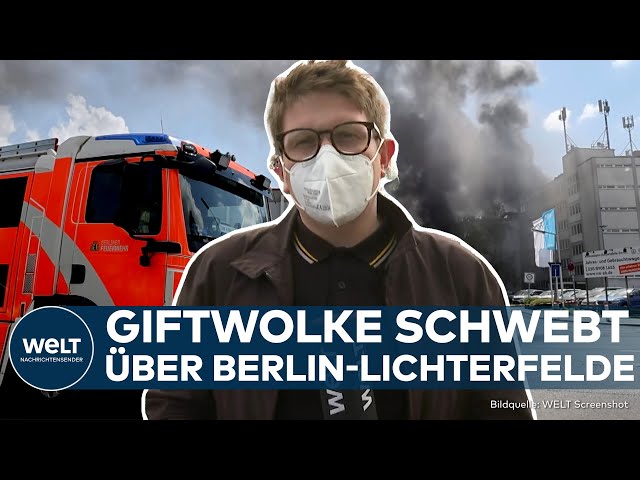 BERLIN: Giftige Rauchwolke schwebt über Lichterfelde – Feuerwehr lässt Fabrik kontrolliert abbrennen
