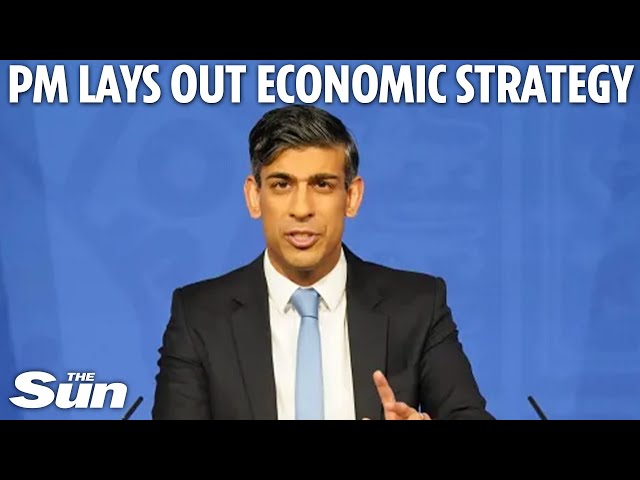 Prime Minister Rishi Sunak gives speech on economic strategy at public forum event