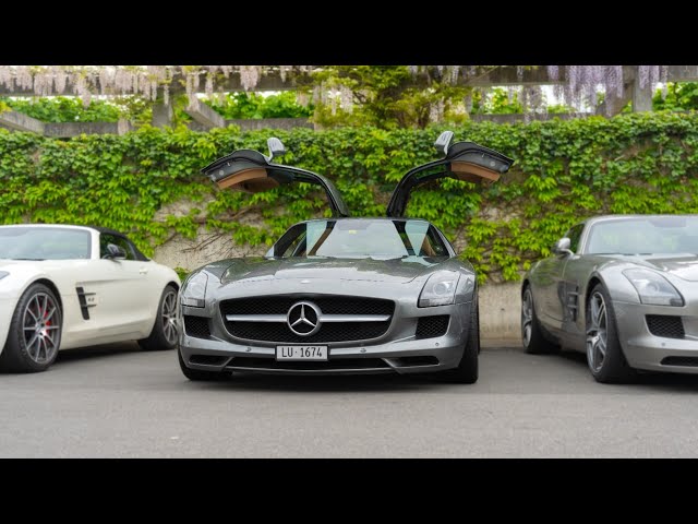 INCREDIBLE Meeting of the SUPERCARS GIANTS| Fifteen MERCEDES AMG SLS at once| SOUND
