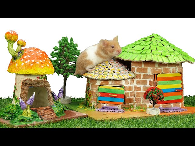 DIY - Build Amazing Mini Mushroom House for Hamster With Mini Bricks (Satisfyingvideo) - BRICK WALL