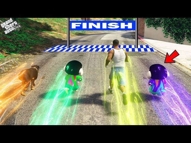 GTA 5 : Franklin Challenge Shinchan Pinchan & Chop For Race In GTA 5 ! (GTA 5 Mods)