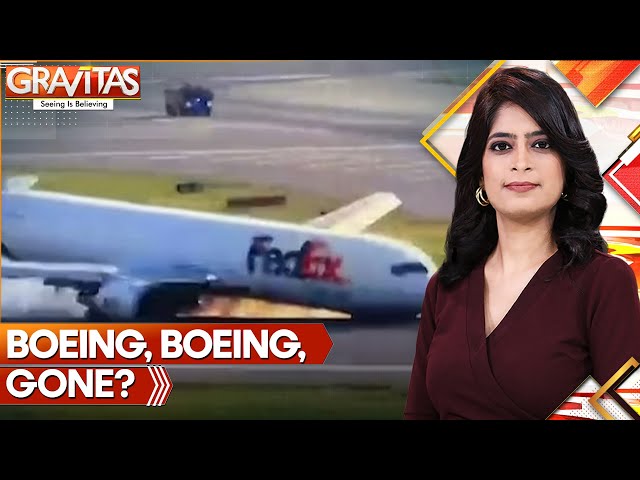 Gravitas | Watch: Boeing 767 cargo plane lands without front landing gear | WION News