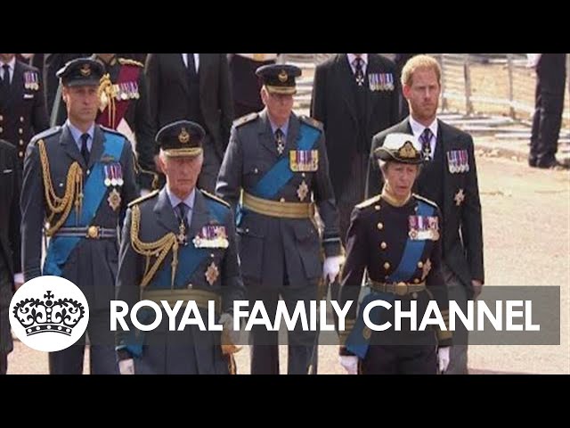 King and Princes Follow Queen's Final Journey