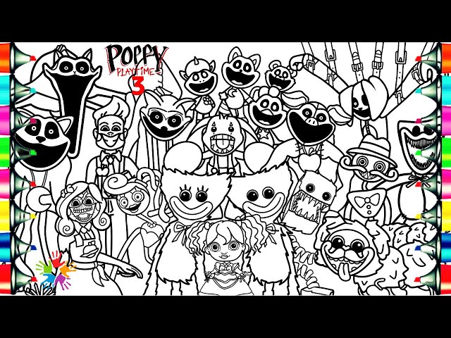 Poppy Playtime Chapter 3 Coloring Pages / How To Color All New Bosses and Monsters  / NCS Music