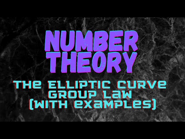 The Elliptic Curve Group Law (with examples)