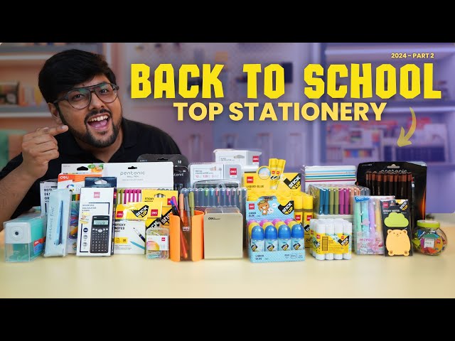 BACK TO SCHOOL ! Must have Stationery 🚀 LINC ✨ DELI ✨ PENTONIC | 2024 Student Yard
