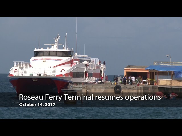Oct. 14, 2017 - Roseau Ferry Terminal resumes operations