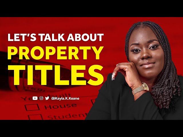 🔴 Let’s talk property titles |Jamaica| Kayla.K.Keane