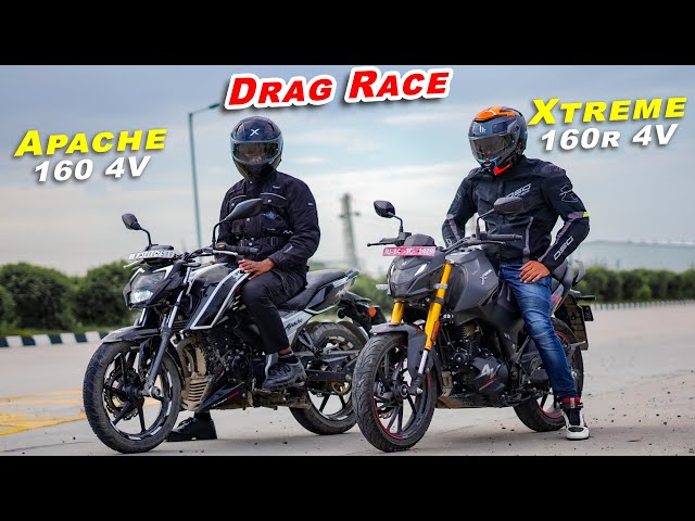 New Xtreme 160 4V  vs  Apache 160 4V  : Top End - Drag Race  || Race Till Their Potential