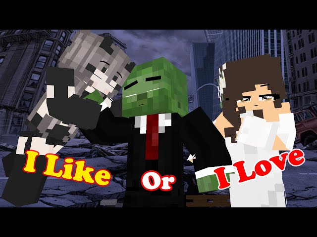 Like VS Love : Who Will Zombie Choose?, I like or I love? Monster School : Minecraft Animation