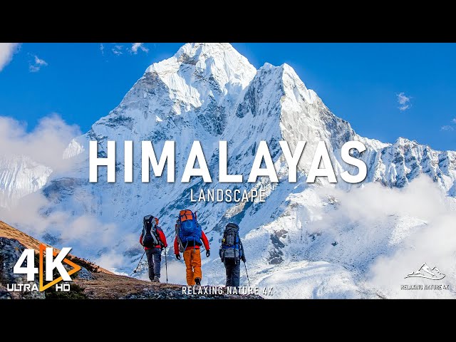 FLYING OVER HIMALAYAS 4K UHD - Relaxing Music With Beautiful Nature Scenes - 4K Video UHD