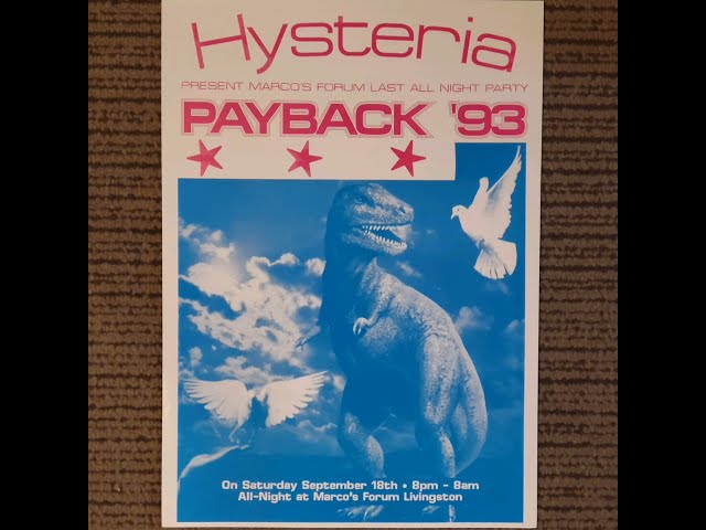 Hysteria Payback A4 Flyer (1993)
