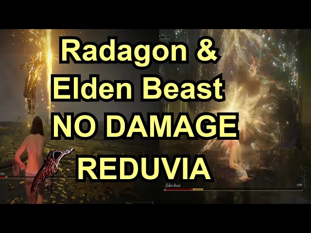 Radagon and Elden Beast, Hitless, no Damage, Great Rune or Summons w/ Reduvia - Elden Ring Clip