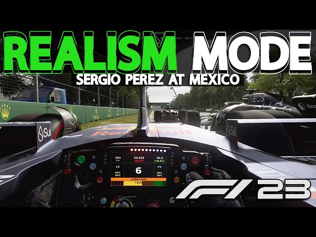 F1 23 REALISM MODE | Sergio Perez at Mexico GP | NO HUD + COCKPIT + 100% RACE + TRACKIR