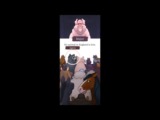 Orwell's Animal Farm (by The Dairymen Limited) - adventure game for Android and iOS - gameplay.
