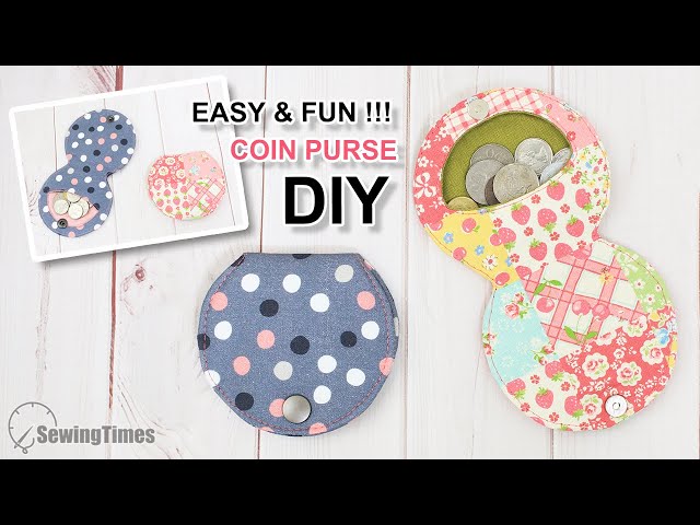 EASY & FUN COIN PURSE DIY - Sewing Gift Ideas | Cute Pouch in 30 min tutorial [sewingtimes]