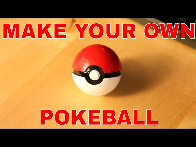 How to make a realistic Pokeball on desktop 3D Printer - @Barnacules