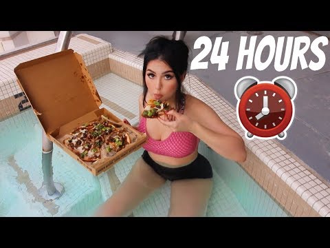 24 HOUR OVERNIGHT CHALLENGE IN A HOT TUB