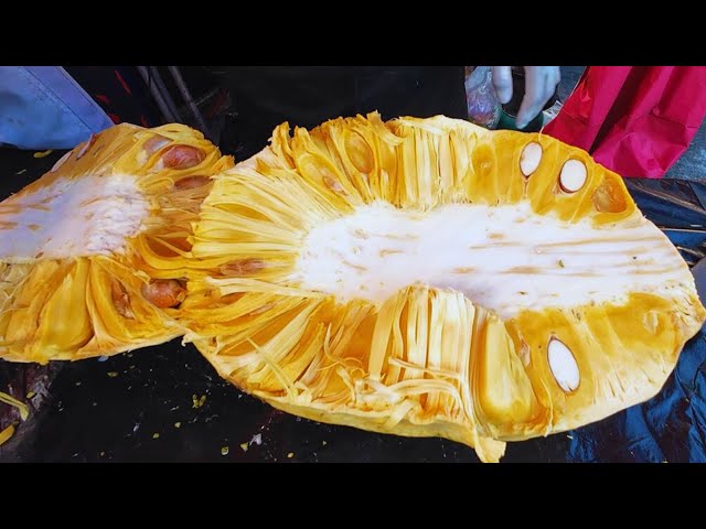 So Satisfying! Jackfruit Cutting Skills - Thai Street Food