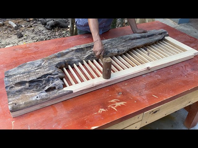 Great Wood Recycling Plan From Discarded Wood Panels // Build A Unique And Extremely Creative Table