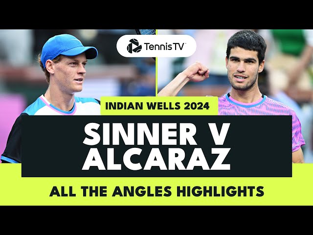 Carlos Alcaraz vs Jannik Sinner Alternate Angles 📷 | Indian Wells 2024 Highlights