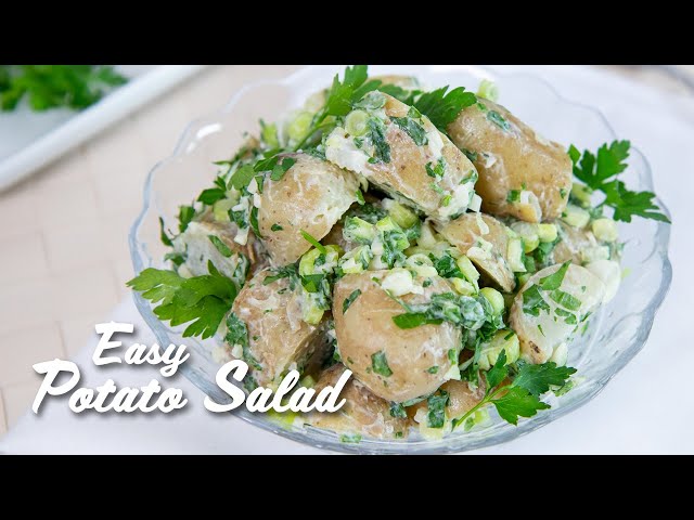 Easy Potato Salad Recipe without Eggs with Mayonnaise #Ad