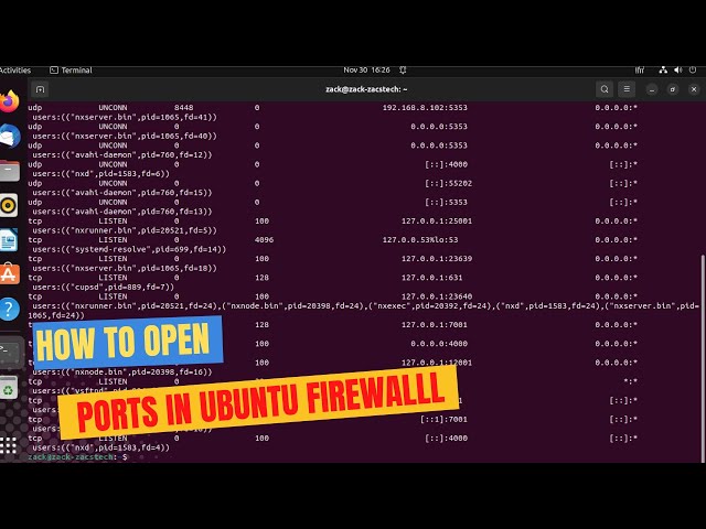 How to Open a Port in Ubuntu Firewall