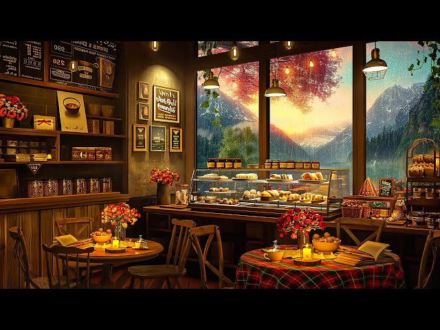 Jazz Relaxing Music at Spring Coffee Shop Ambience ☕ Soft Jazz Instrumental Music for Relax, Study