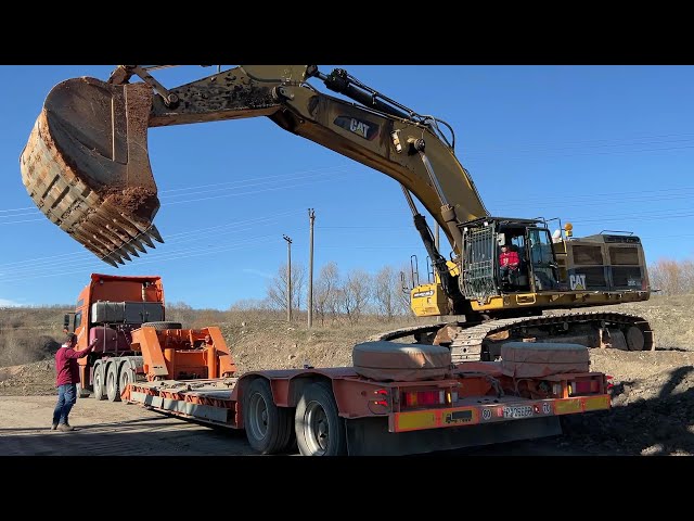 Loading And Transporting The Caterpillar 385C Excavator - Sotiriadis/Labrianidis Mining Works