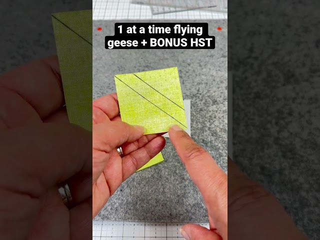 Flying geese + BONUS HSTs hack 🤩🤓 #shorts #quilting #sewing #quilt #sewinghacks #craft